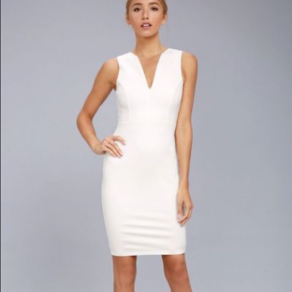Lulus white bodycon XS